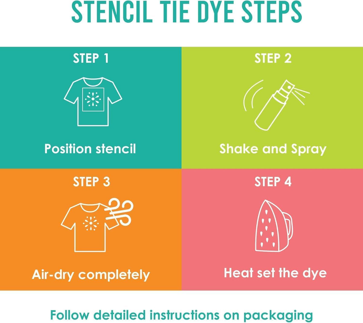 Sei Tie Dye Kit Natural Fade, 8 Color Earth Tone Fabric Dye Spray Set