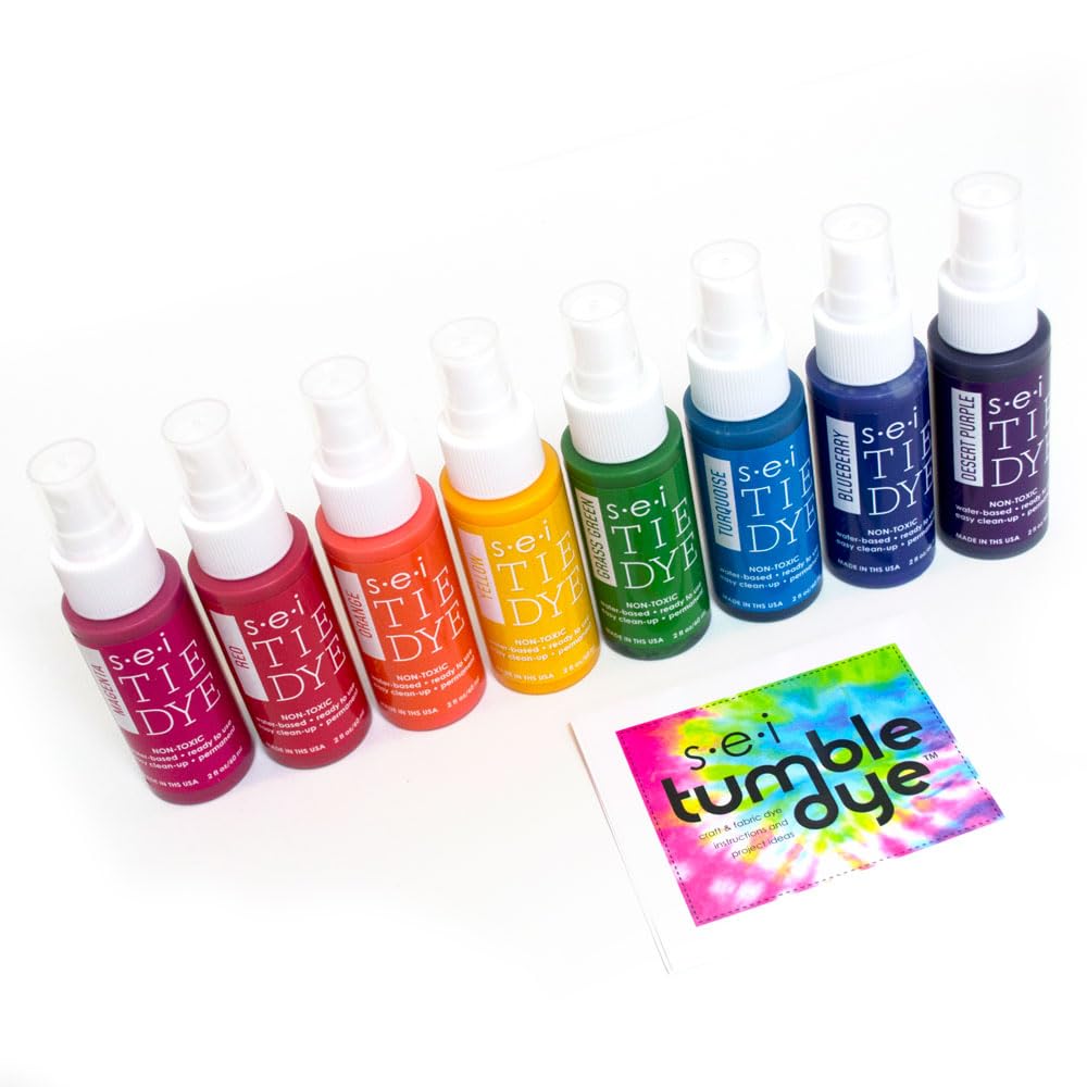 Sei Tie Dye Kit Natural Fade, 8 Color Earth Tone Fabric Dye Spray Set