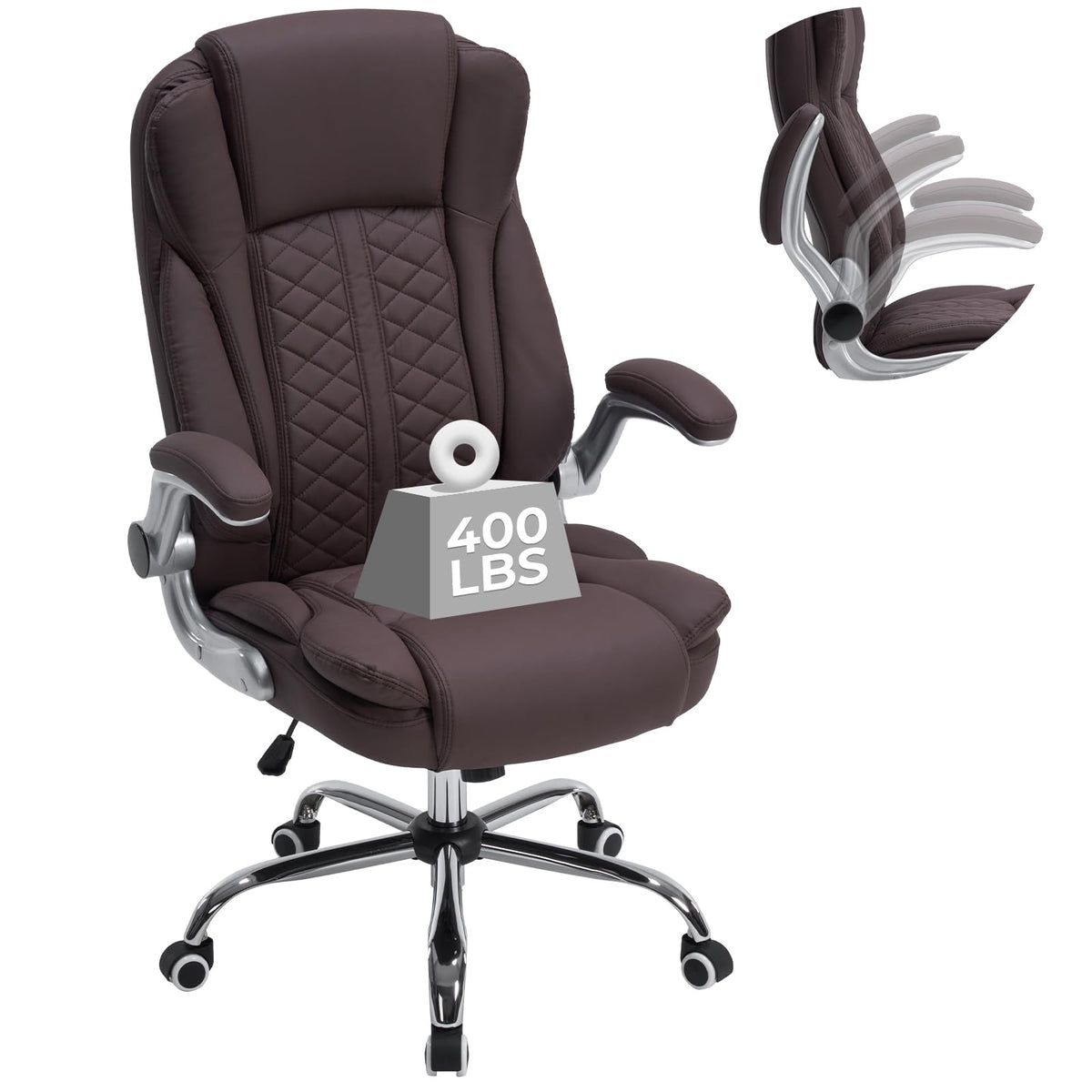 HESL 350 lb High-Back Executive Desk Chair (Multiple Colors)