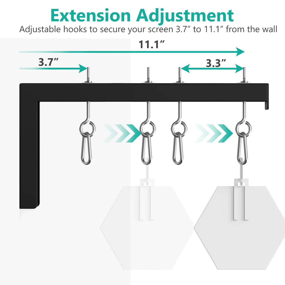 WALI Universal Projector Screen Ceiling Mount, Holds up to 66 lbs