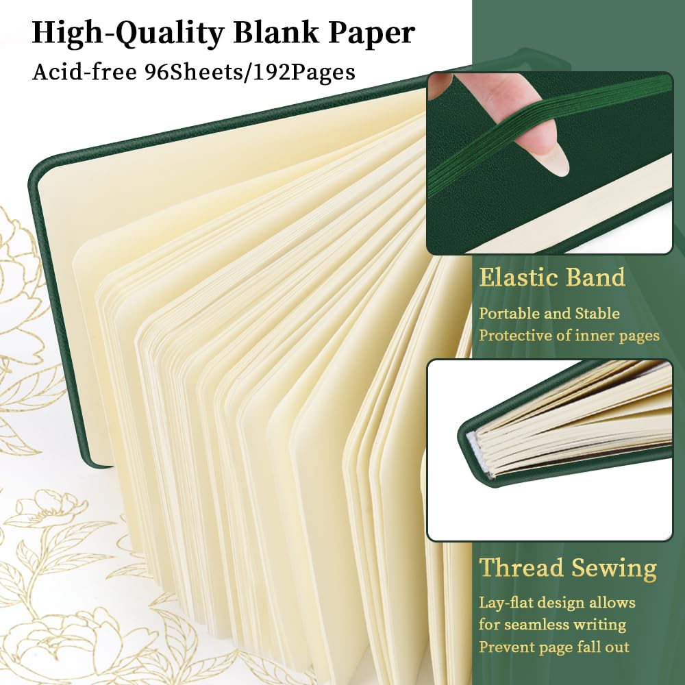 E-WEICHEN Hardcover Art Sketchbook – 100 Pages, 80 GSM Acid-Free Paper | PU Leather & Cloth Cover Options