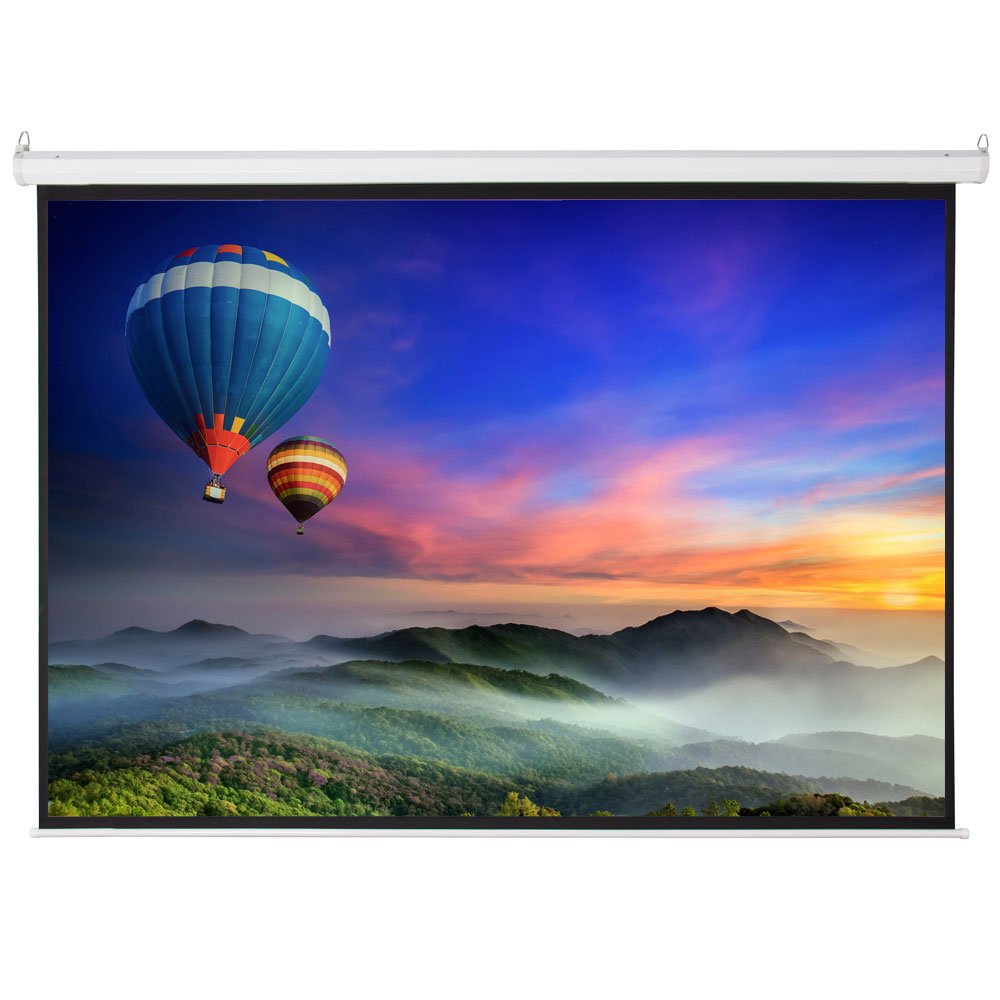 Motorized Projector Screen with Remote Control, No Wrinkles, Without Dents, HD Screen, for Home Theater Office Classroom TV Usage (92inch 16:9)