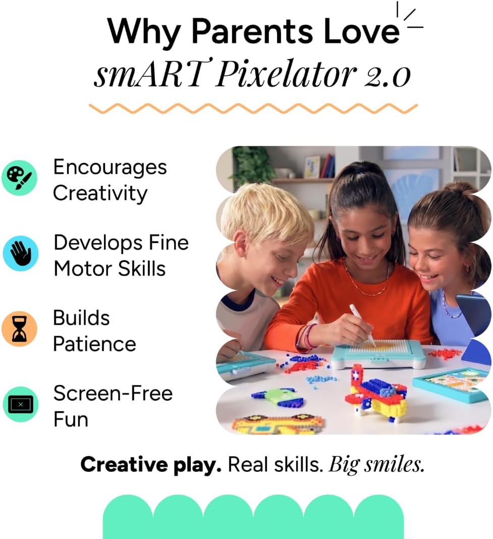 Flycatcher smART Pixelator 2.0 LED Fuse Bead Art Maker, App-Guided, Ages 7+