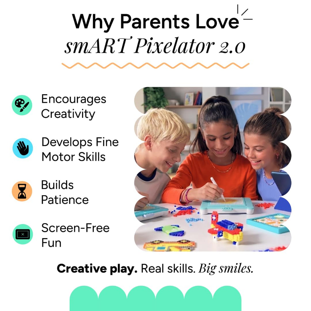 Flycatcher smART Pixelator 2.0 LED Fuse Bead Art Maker, App-Guided, Ages 7+
