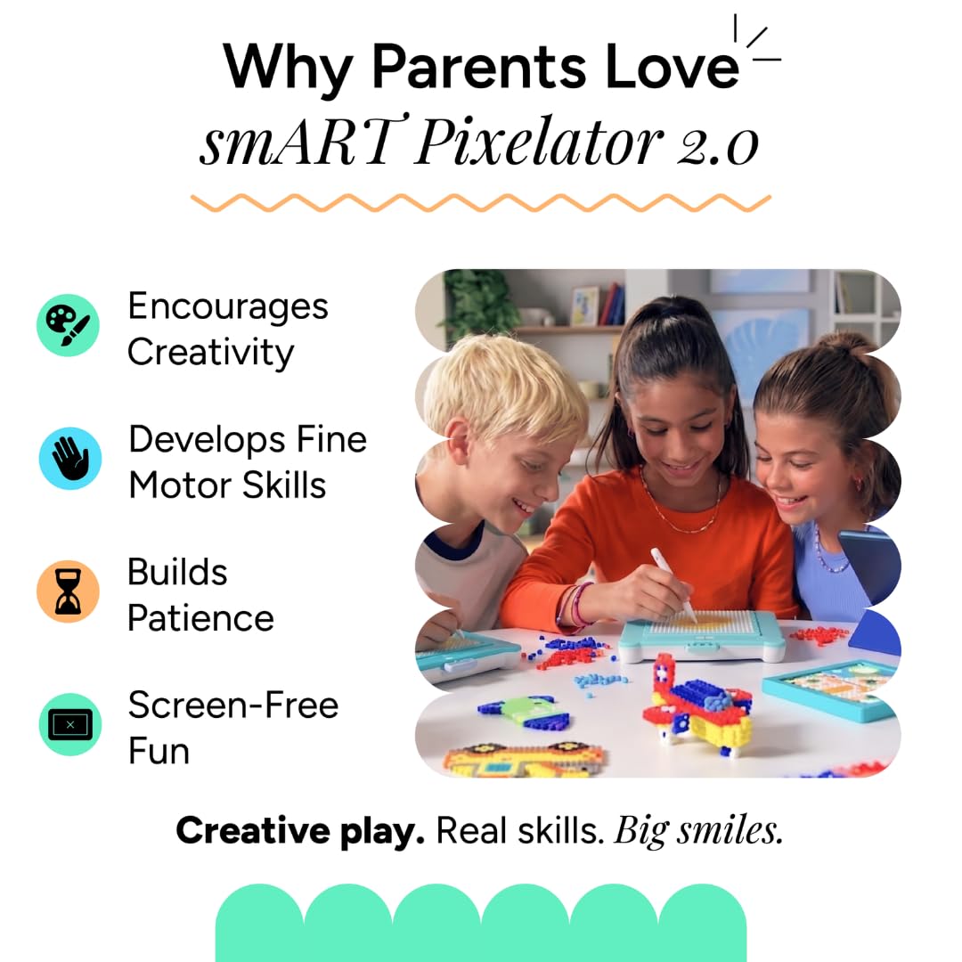 Flycatcher smART Pixelator 2.0 LED Fuse Bead Art Maker, App-Guided, Ages 7+