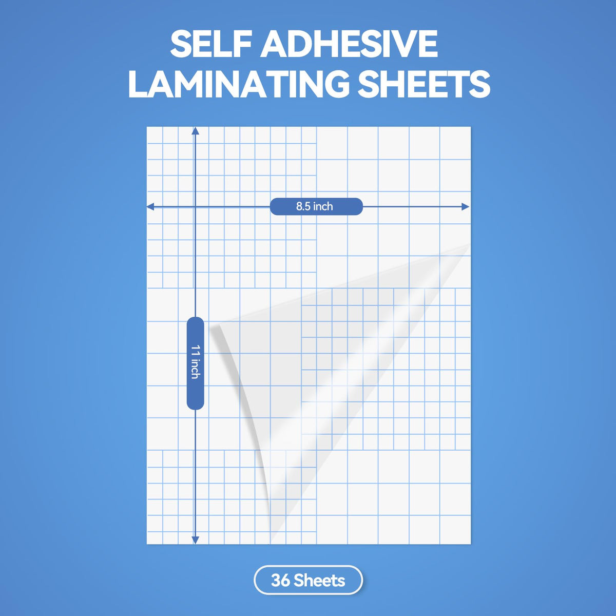 36 Sheets Holographic Laminating Sheets Clear Self Adhesive Sticker Paper