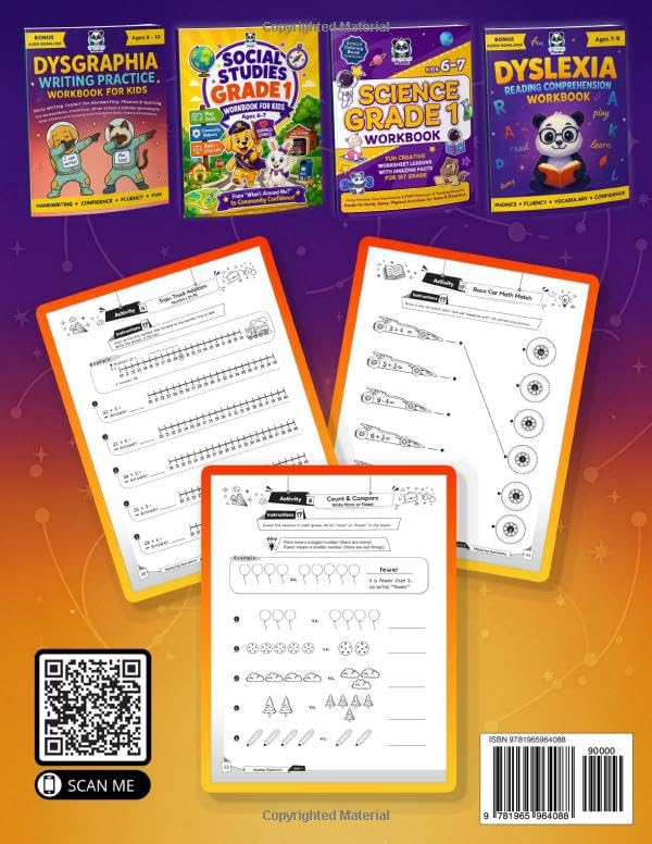 Polymath Panda: Dyscalculia Math Workbook (Ages 6–8)