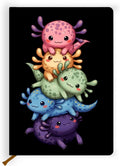 Cute Axolotl Leather Lined Journal 200 Pages A5 Ruled Notebooks 02