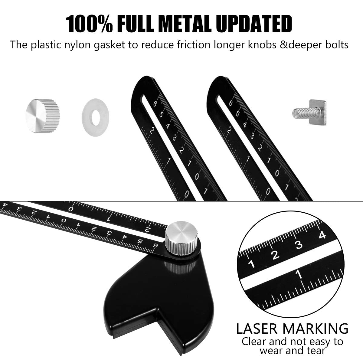 Saker Contour Gauge Duplication-Adjustable Lock-Precisely Copy Irregular Shape-Irregular Woodworking Tracing-Must Have Tool for DIY Handyman Men Husband Dad 10 Inch+5 Inch