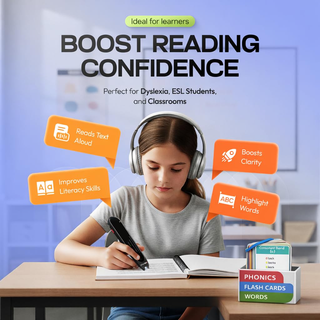 Scanmarker Pro | Translation Pen & Reading Pen for Kids & Adults | Assistive Tool & Language Translator Device for Dyslexia, Reading Support & Language Learners | Translator Pen for 100 Languages