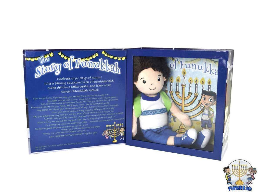 A Hanukkah Tradition The Story of Funukkah Boy Plush Doll and Book Set