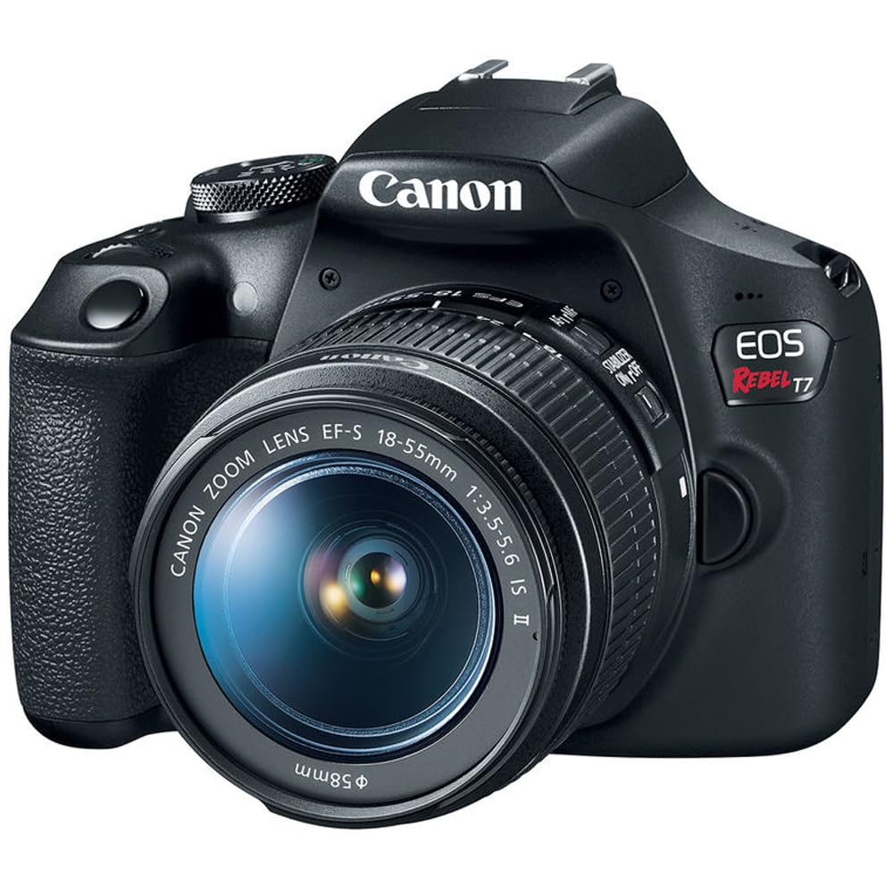 Canon EOS Rebel T7 DSLR Camera with EF-S 18-55mm F3.5-5.6 is II Lens Bundle