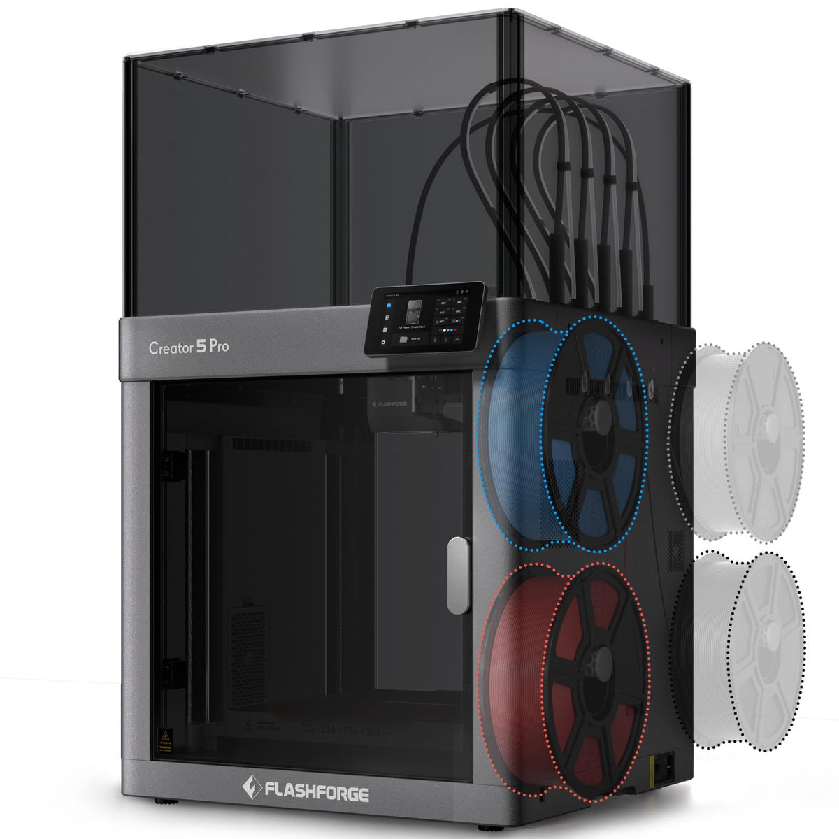 Flashforge Adventurer 5M 3D Printer for Beginners, 600mm/s Fast Printing, Direct Drive (280°C), Auto-Leveling, 8.7"x8.7"x8.7" PEI Build Plate - Ideal for Home, School & Makers