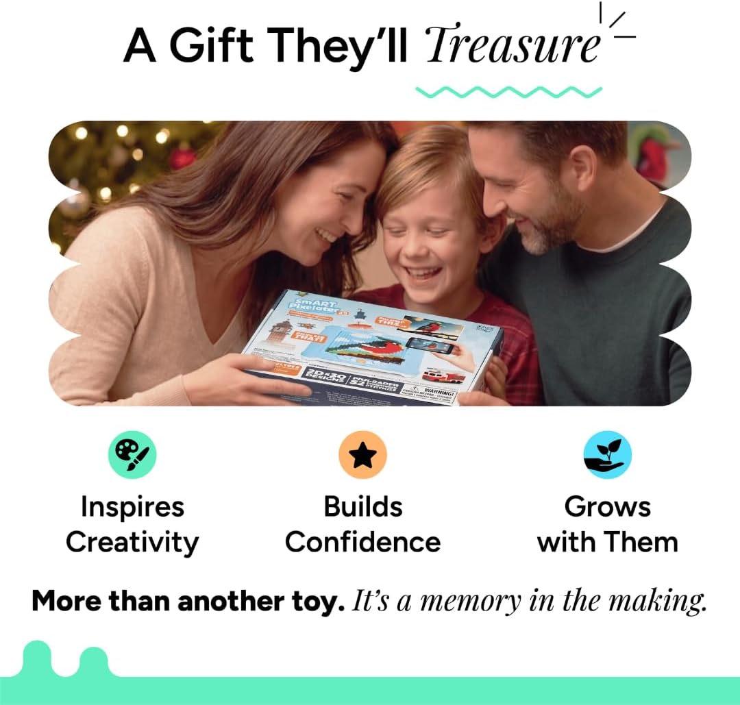 Flycatcher smART Pixelator 2.0 LED Fuse Bead Art Maker, App-Guided, Ages 7+