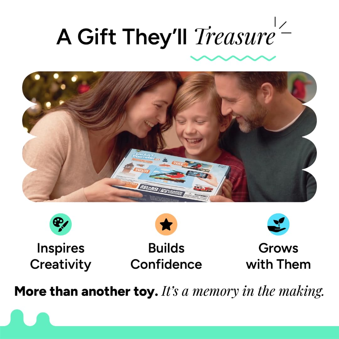 Flycatcher smART Pixelator 2.0 LED Fuse Bead Art Maker, App-Guided, Ages 7+