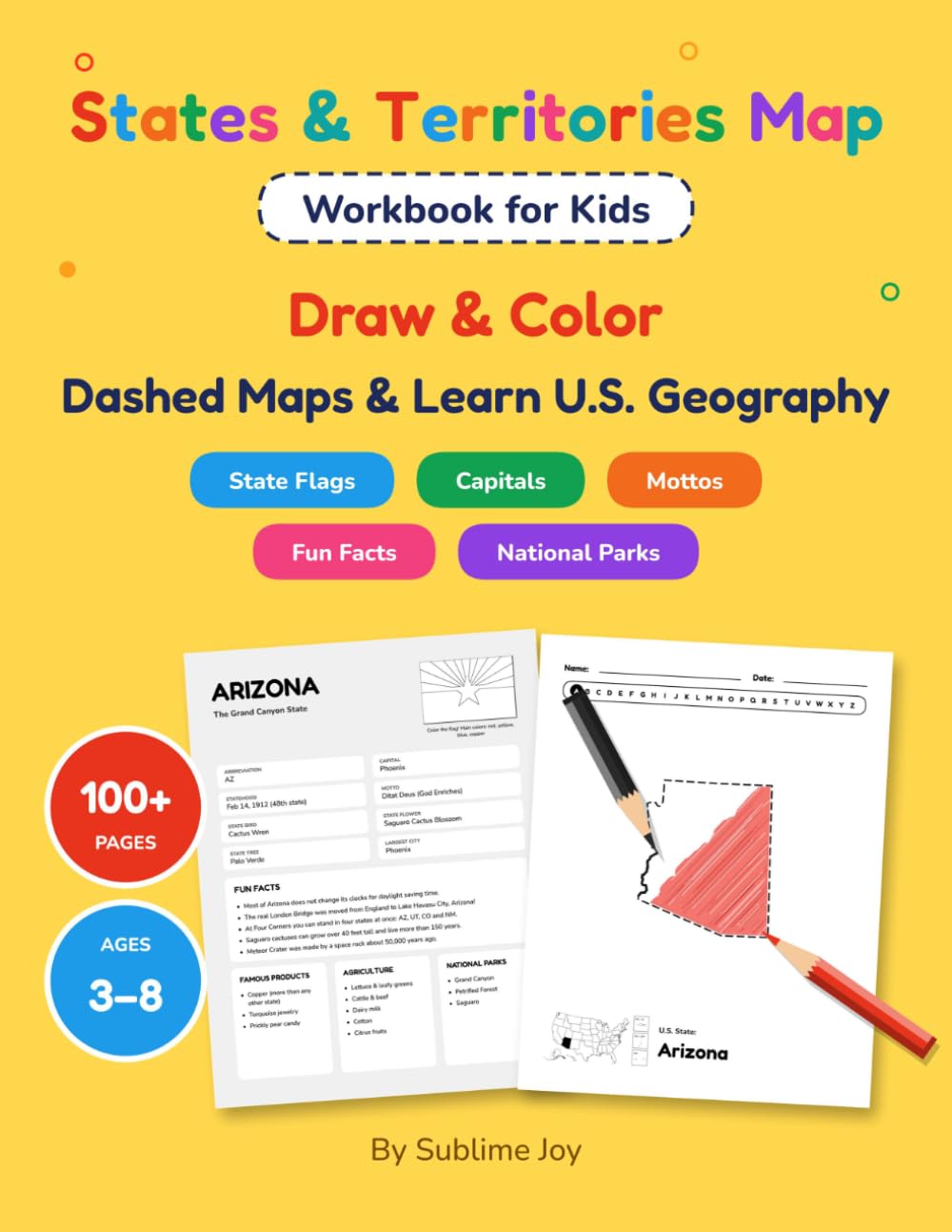 Sublime Joy: States & Territories Map Workbook (Preschool–Elementary)