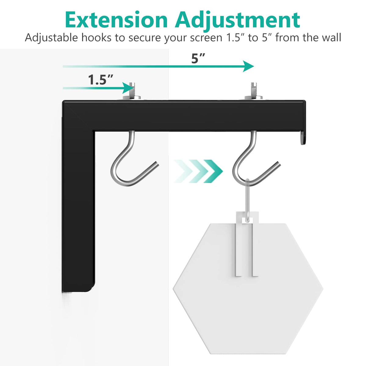WALI Universal Projector Screen Ceiling Mount, Holds up to 66 lbs