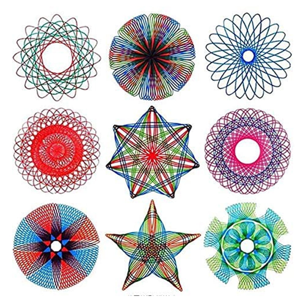EIMELI 27 Pcs Spirograph Deluxe Design Set Creative Drawing Spirograph