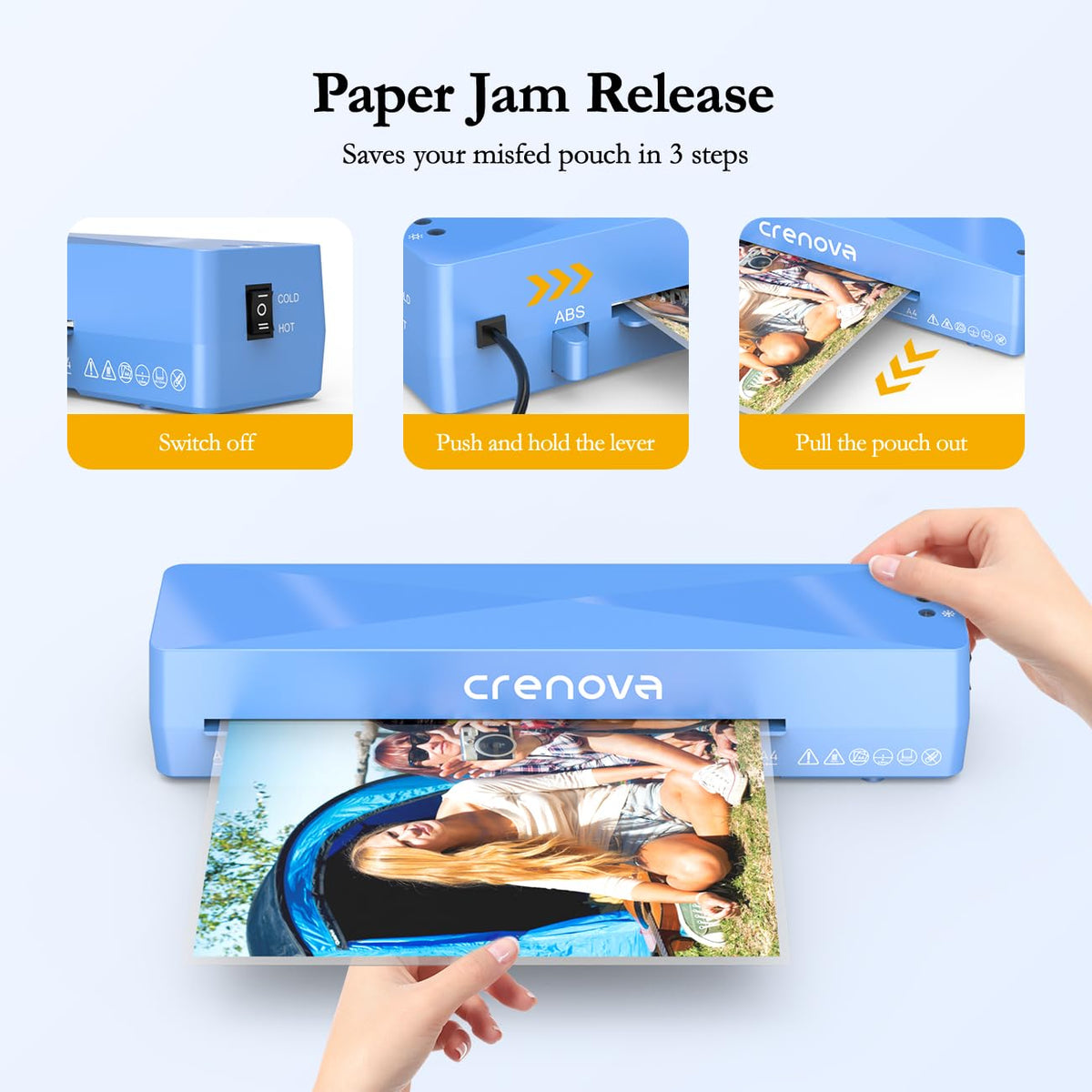 13" A4 Thermal Laminator with 10 Laminating Sheets