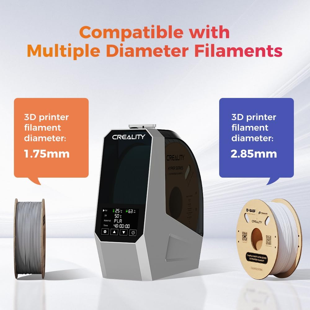 2026 New Creality Space PI Filament Dryer-Christmas Gifts, 3D Printer Filament Dryer Box with 360° Heating, Upgraded Filament Dehydrator Storage Box Support Nylon ABS PETG PLA TPU 1.75/2.85mm