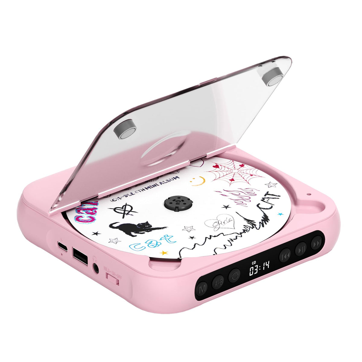 ENVYCLOUD Rechargeable CD Player with Speakers for Learning (K–12)
