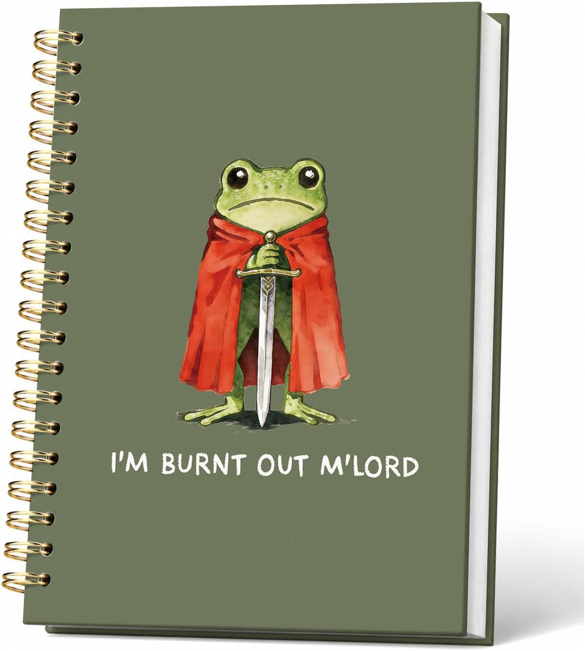 Frog Notebook, Frog Office Supplies, Cute Spiral Journal for Teens