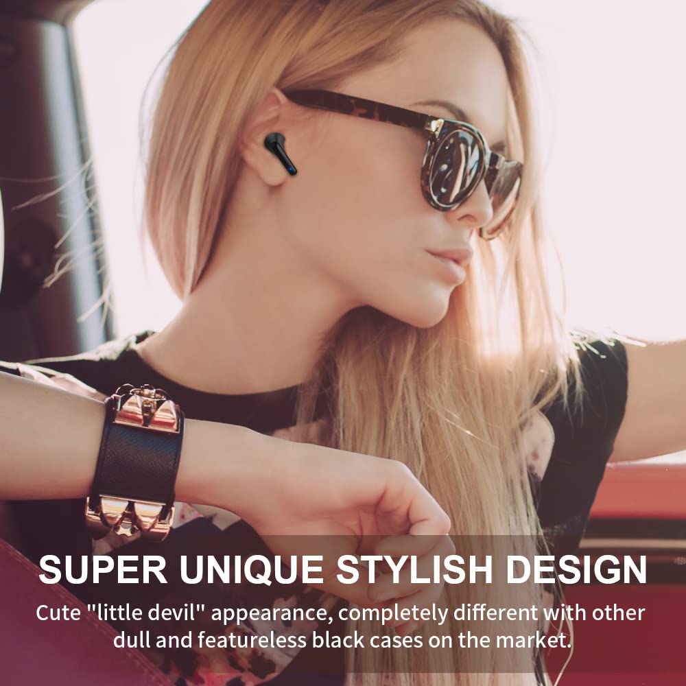 Kids Wireless Earbuds, Noise Reduction Earbuds for Kids Bluetooth 5.0 Waterproof in-Ear Headphones with Mic and Charging Case, Deep Bass Touch Control 36H Playtime Headset for School.