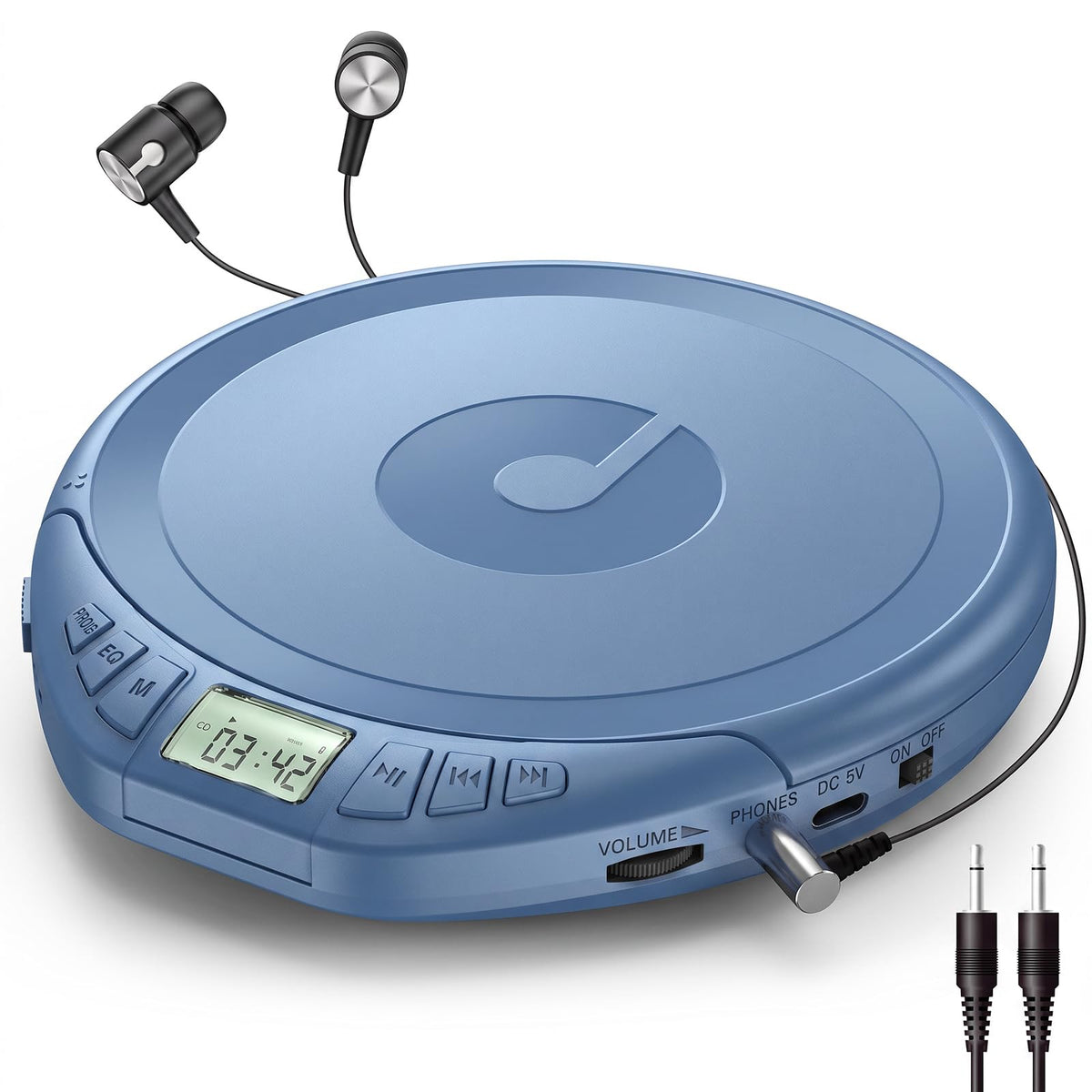 Gueray H-01 Portable CD Player with Earphones for Learning (K–12)