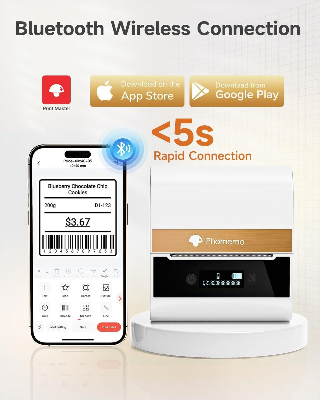 Phomemo: M260 Bluetooth Thermal Label Maker (Ages 8+)