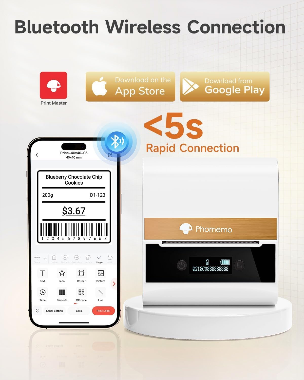 Phomemo: M260 Bluetooth Thermal Label Maker (Ages 8+)