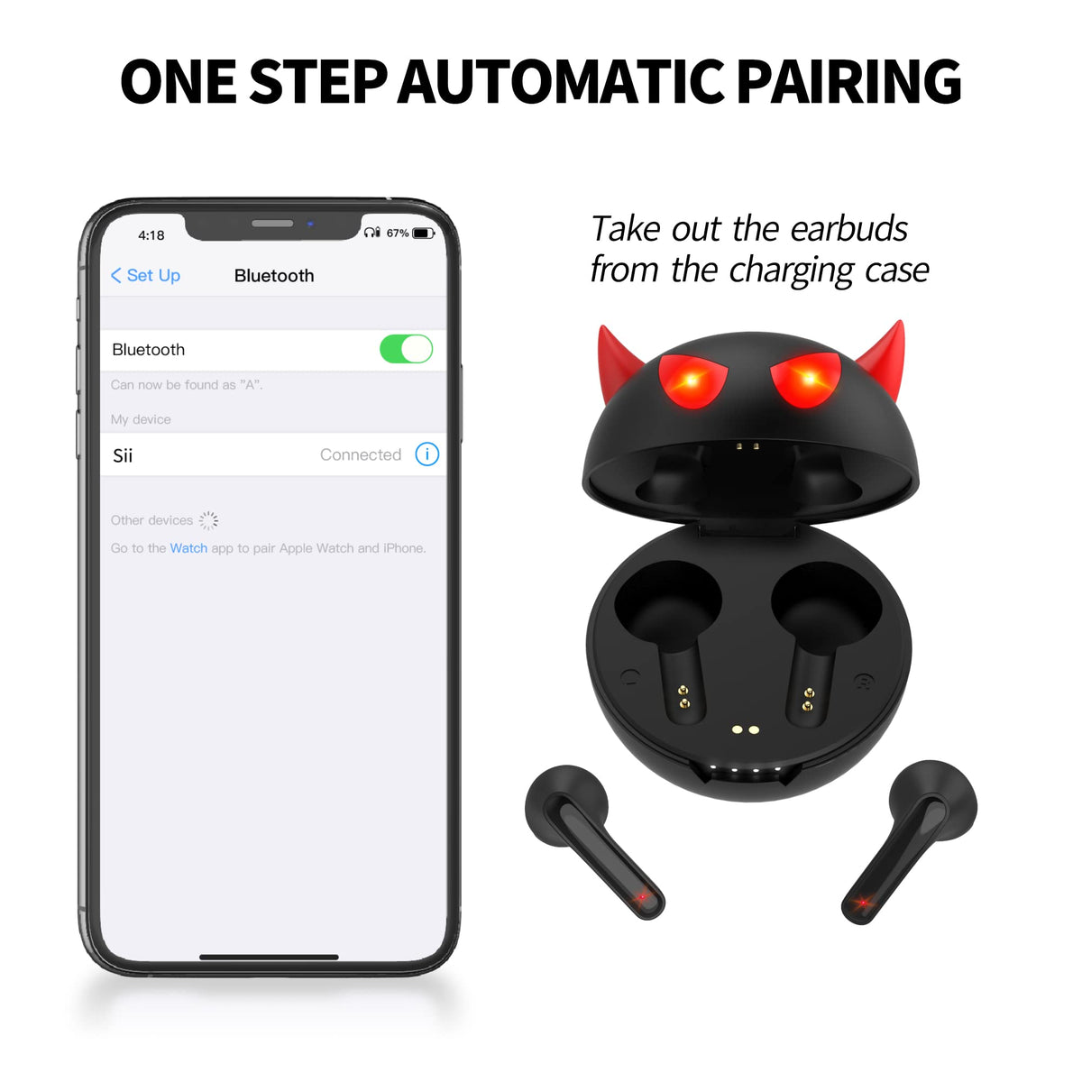 Kids Wireless Earbuds, Noise Reduction Earbuds for Kids Bluetooth 5.0 Waterproof in-Ear Headphones with Mic and Charging Case, Deep Bass Touch Control 36H Playtime Headset for School.