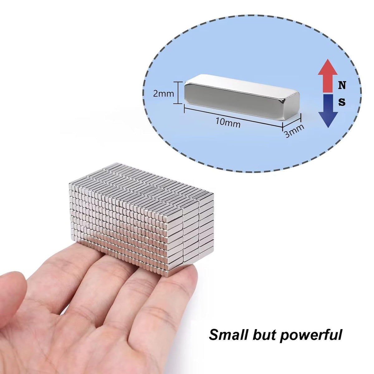 RHINOCATS 400Pcs Small Magnets, 4 Different Sizes Tiny Mini Magents, Multi-Use for Fridge, DIY, Office, Hobbies, Crafts and Science