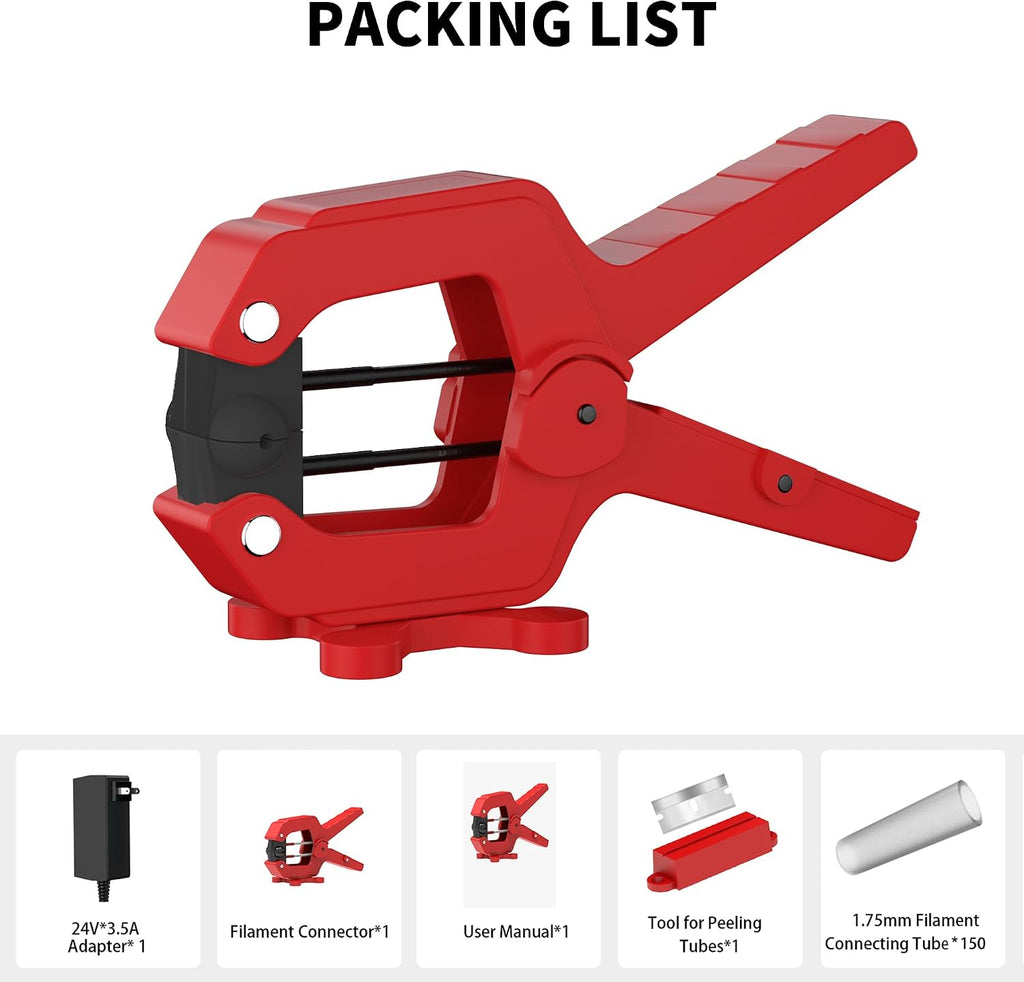 1.75mm & 2.85㎜ Filament Connector | Easy Operate Filament Welder Splicer for 3D Printer | Filament Fuser Joiner for PLA/ABS/PC/PETG/TPU Filaments