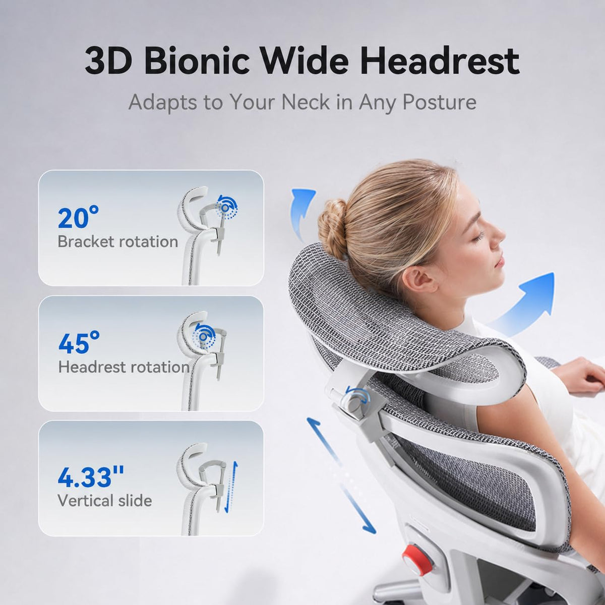 SIHOO M18 Ergonomic Office Chair, Mesh Back Desk Chair with Headrest