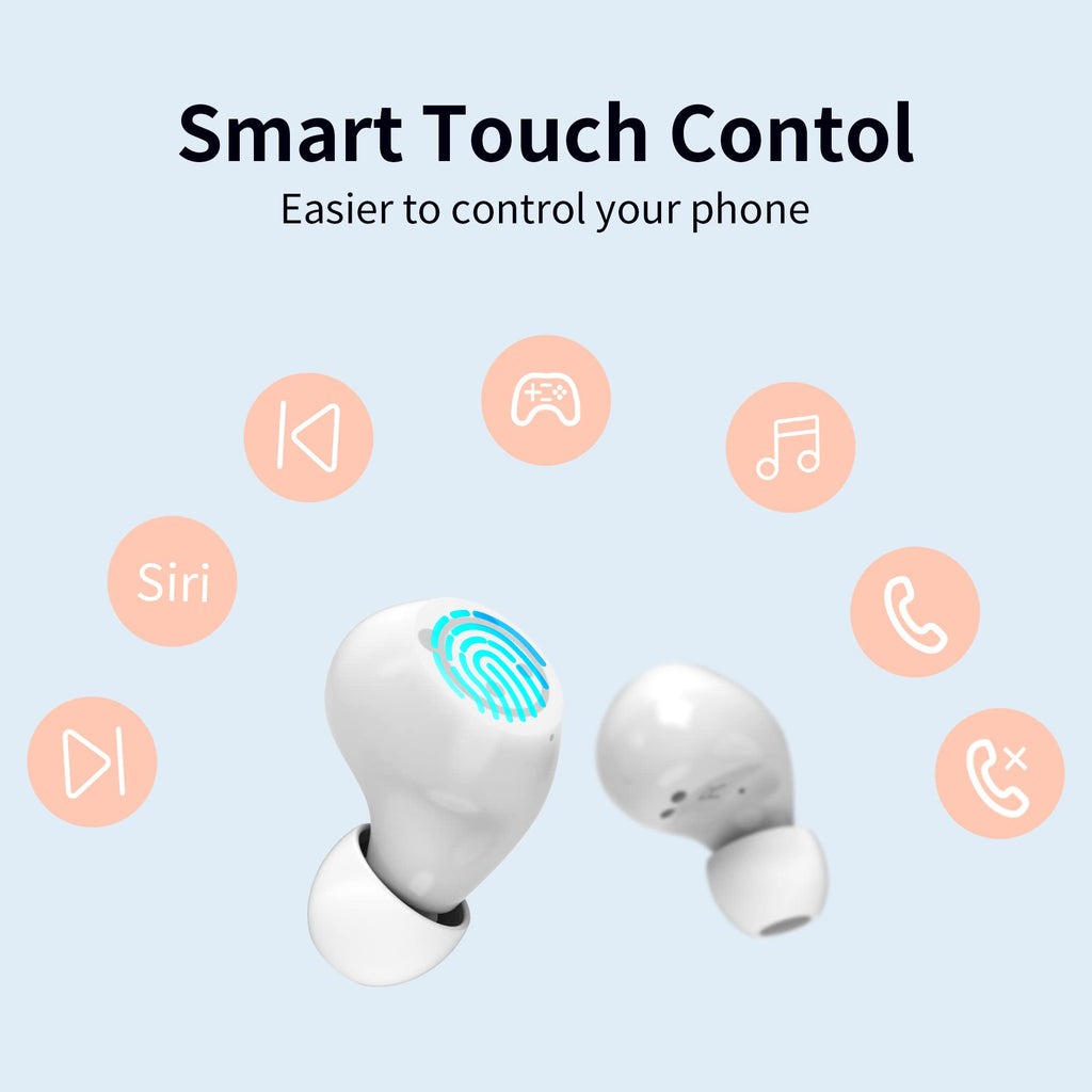 Wireless Earbuds for Kids, Headphones with Cute Panda Charging Case with Mic, Noise Cancelling,Typ-C, 3D Stereo Waterproof Bluetooth Buds for Sport & Outwork,3 x Ear caps(S,M,L)