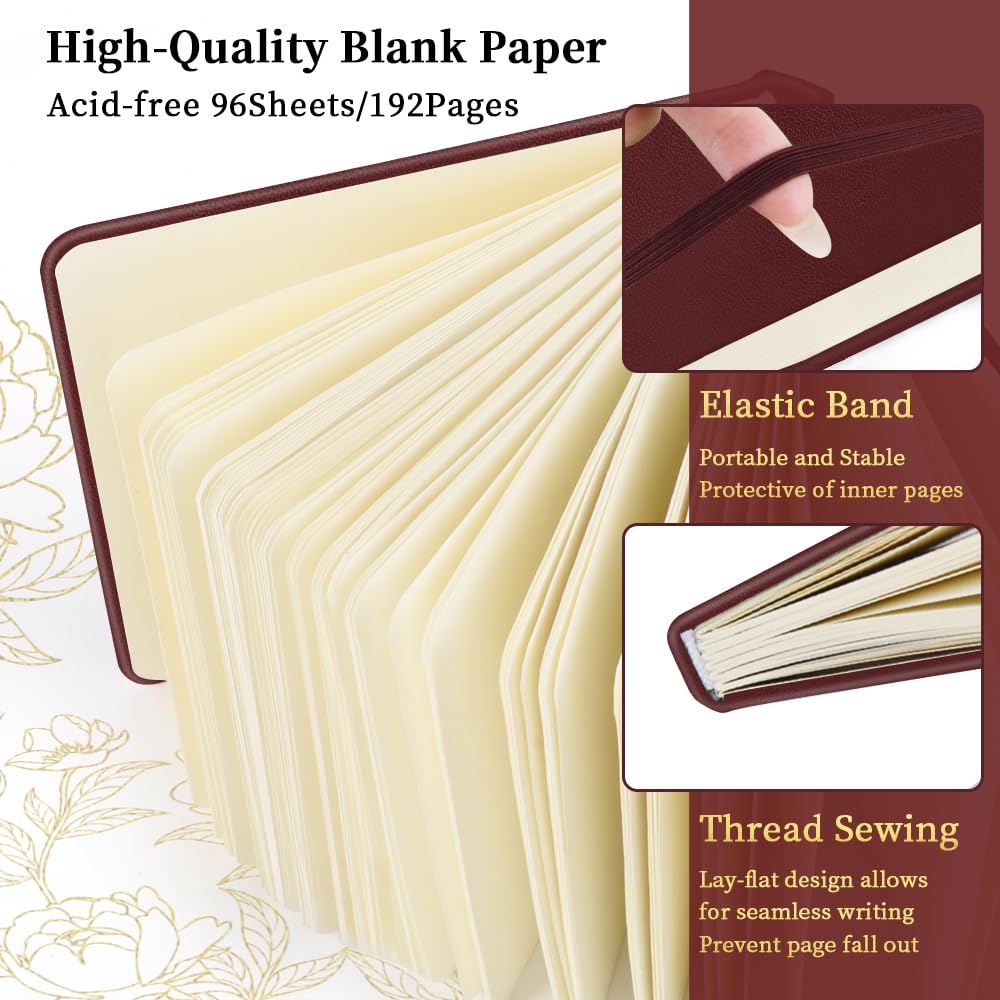 E-WEICHEN Hardcover Art Sketchbook – 100 Pages, 80 GSM Acid-Free Paper | PU Leather & Cloth Cover Options