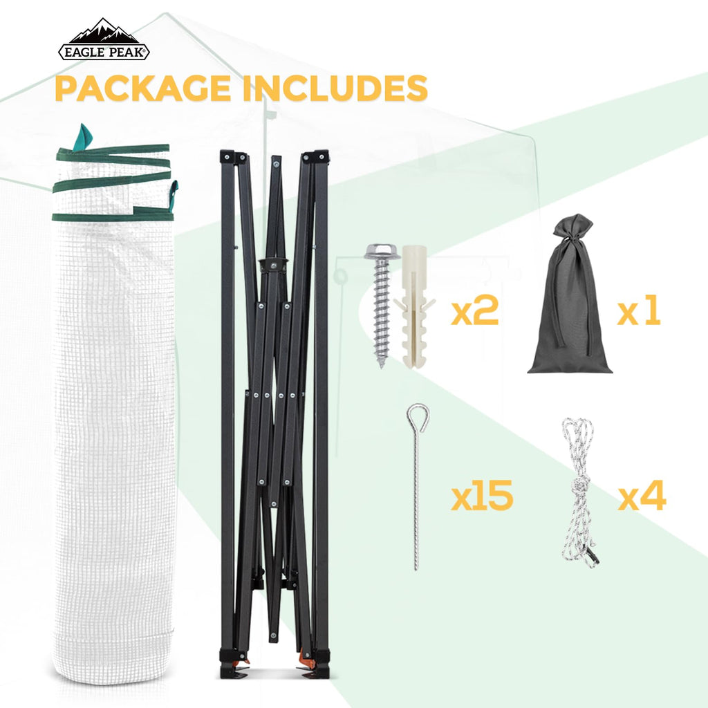EAGLE PEAK Pop-Up Walk-In Greenhouse (Multiple Sizes)
