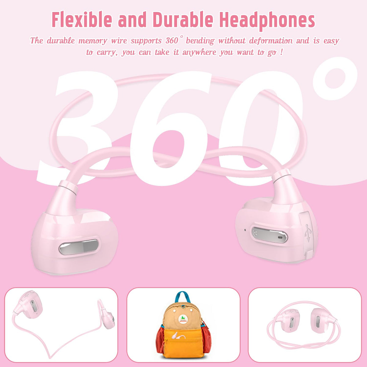 BANIGIPA Kids Headphones, Open Ear Headphones for Teens Child Boys Girls