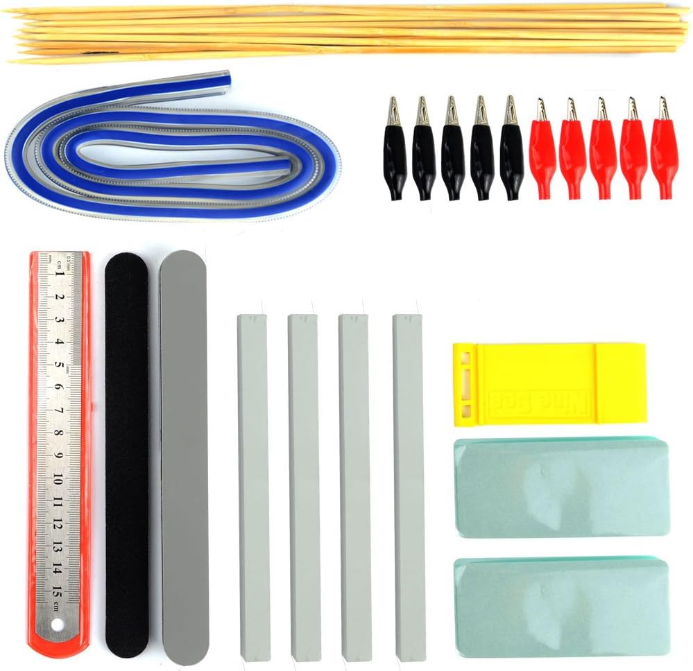 Professional 56 PCS Model Tools Kit Modeler Basic Tools Craft Set Hobby Building Tools Kit for Gundam Car Model Building Repairing and Fixing(H)