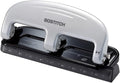 Bostitch EZ Squeeze 3-Hole Punch – 20-Sheet Capacity, No-Jam, Reduced Effort, Metal