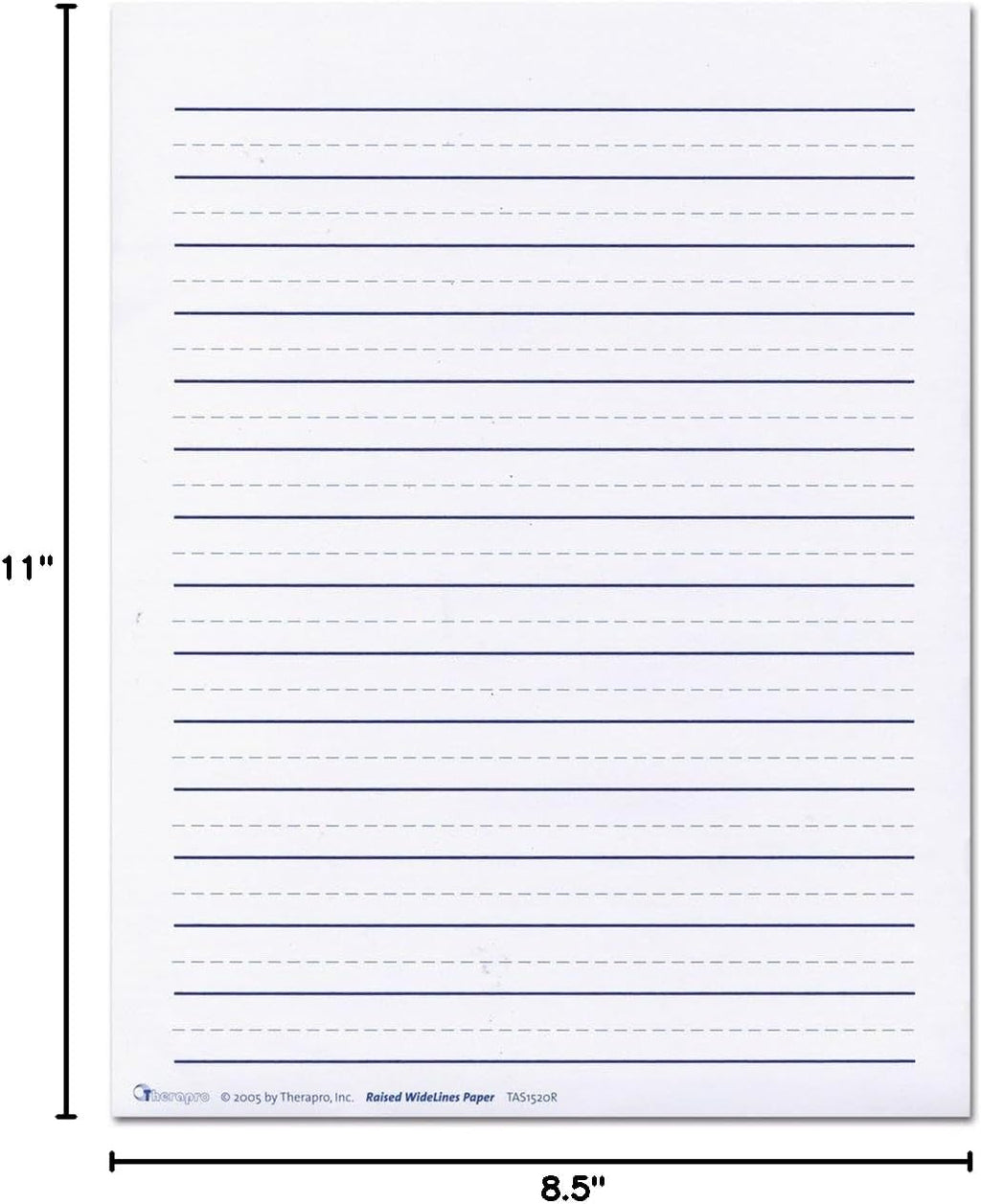 Raised Lines Paper - Widelines - Portrait