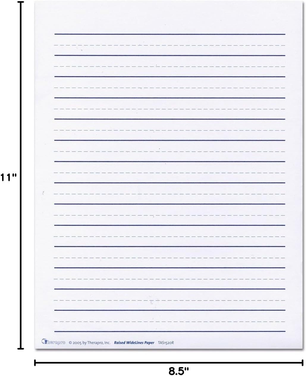 Raised Lines Paper - Widelines - Portrait