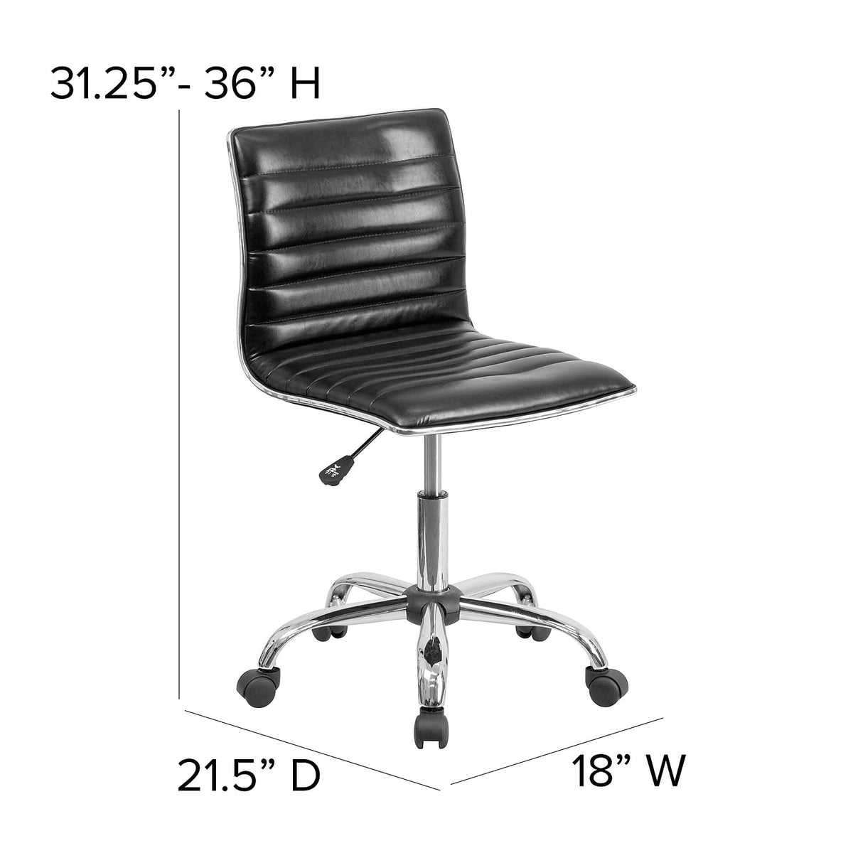 Flash Furniture Swivel Office Chair, Black