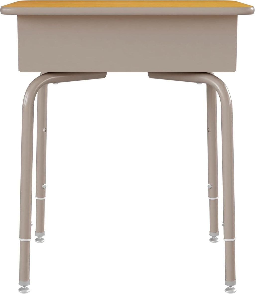 EMMA + OLIVER Adjustable Student Desk with Book Box