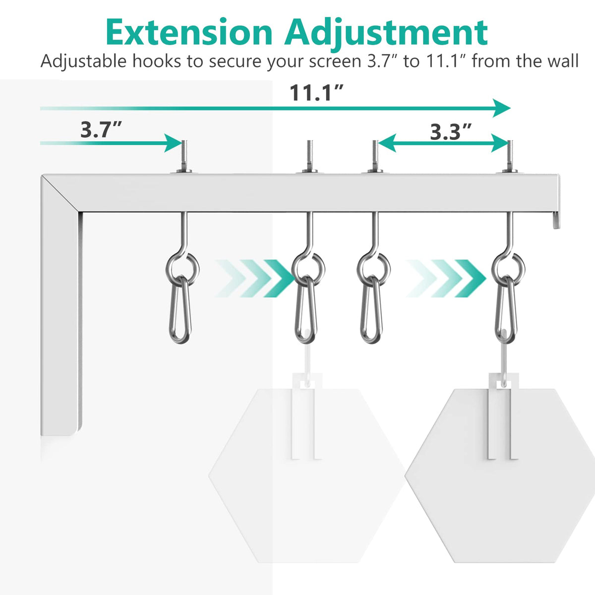 WALI Universal Projector Screen Ceiling Mount, Holds up to 66 lbs