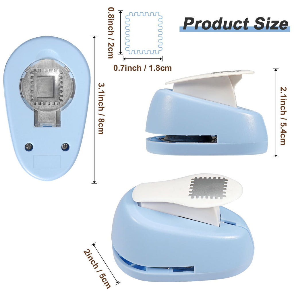 Stamp Punch, 1.5 * 1.5inch Square Stamp Puncher Postage Stamps Punches, Stamps Shaped Paper Punch, Lever Paper Punches for Crafting,Craft Cutter Hole Puncher for Scrapbooking Journaling Card Making