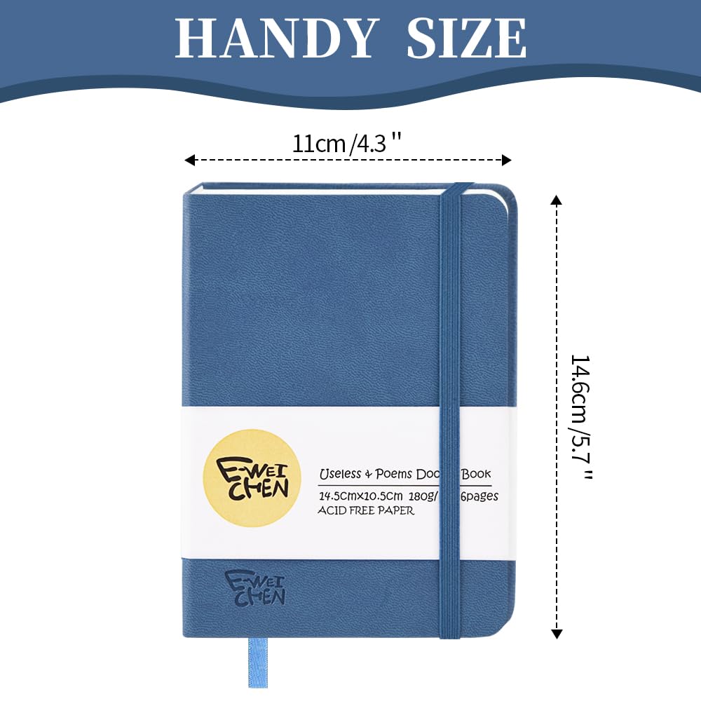 E-WEICHEN Hardcover Art Sketchbook – 100 Pages, 80 GSM Acid-Free Paper | PU Leather & Cloth Cover Options