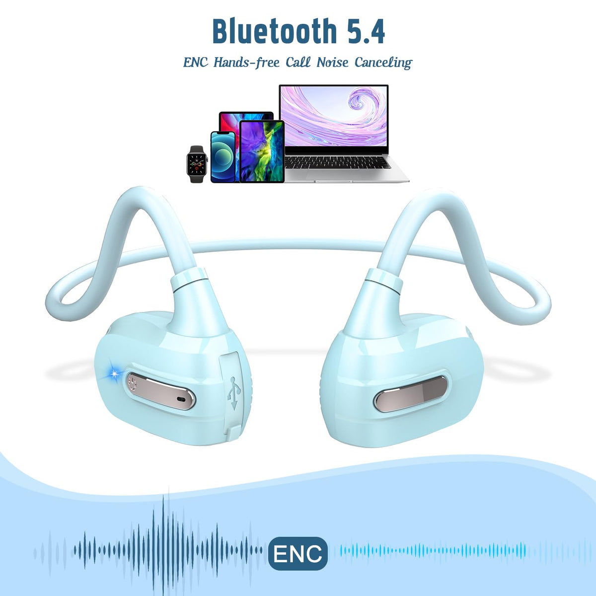 BANIGIPA Kids Headphones, Open Ear Headphones for Teens Child Boys Girls