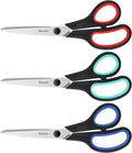 iBayam: Heavy Duty Scissors, 8.5", 3-Pack (Multiple Color Sets)