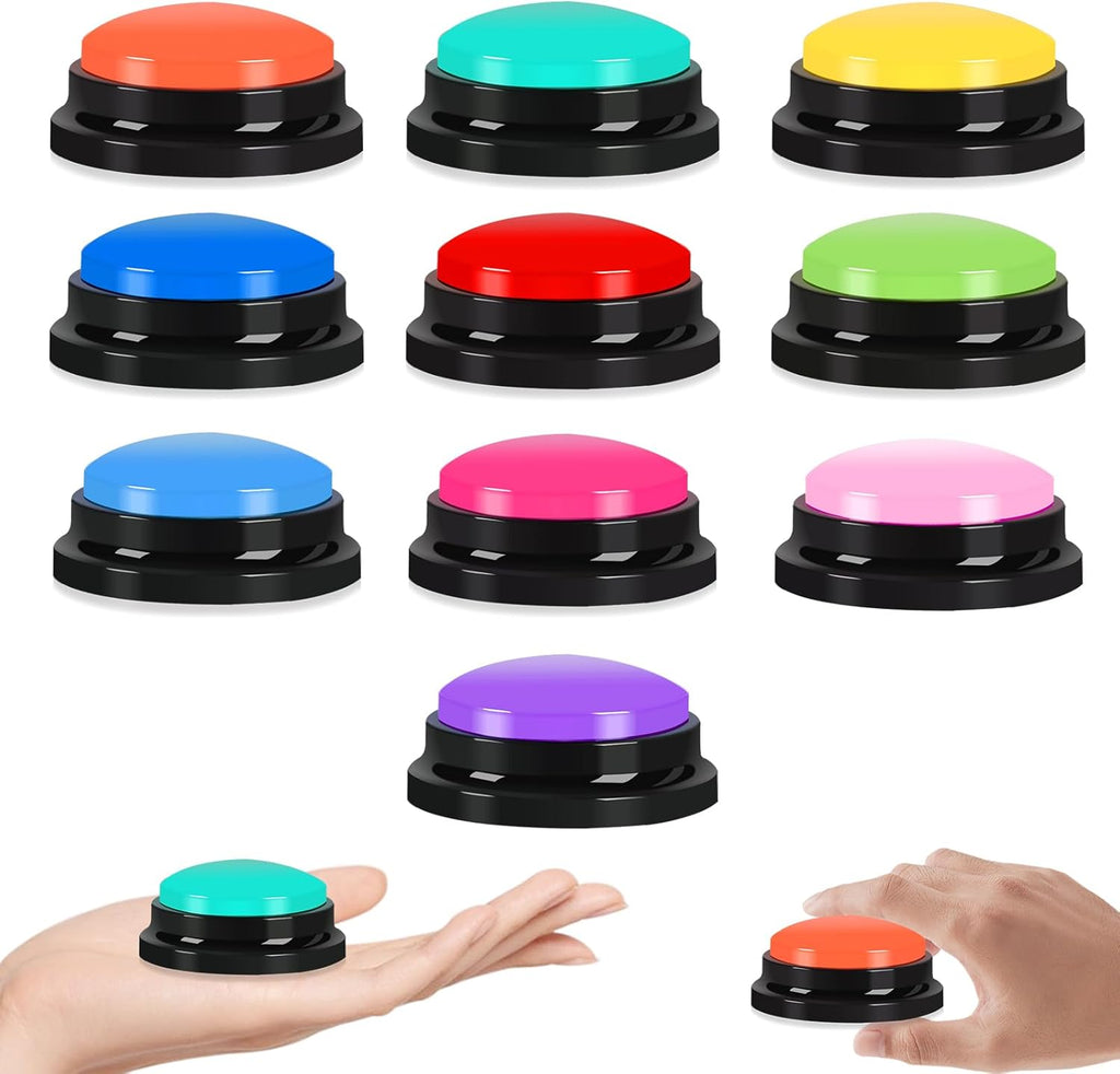 10 Pcs Recordable Answer Buzzers Button Answer Buzzers Game